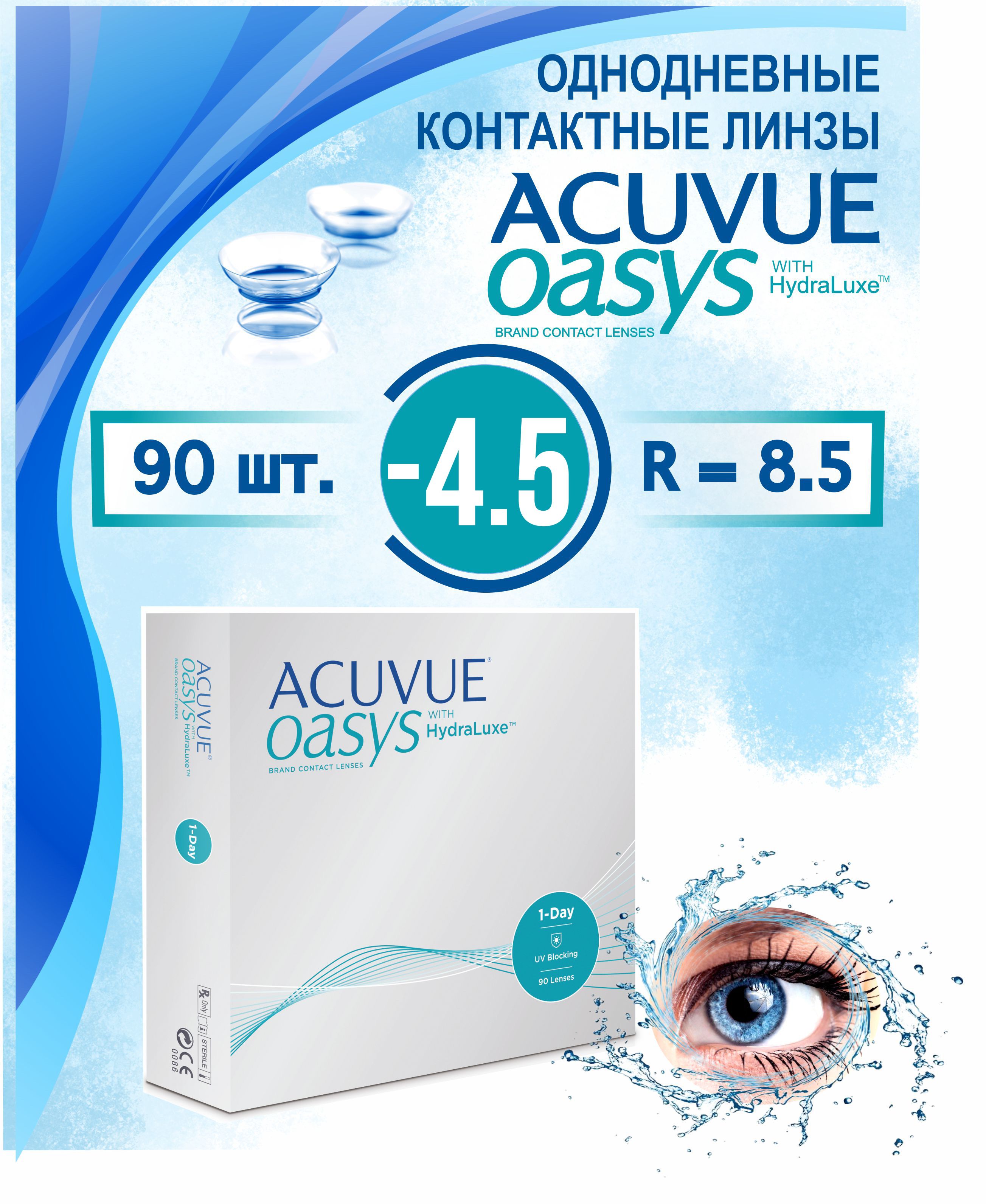 Линзы acuvue oasys hydraluxe 90 шт. Линзы Acuvue Oasys реклама.