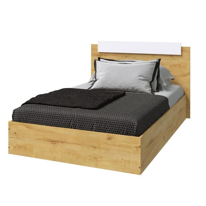 Кровать ЭКО, 900х2000, дуб вотан/Белый