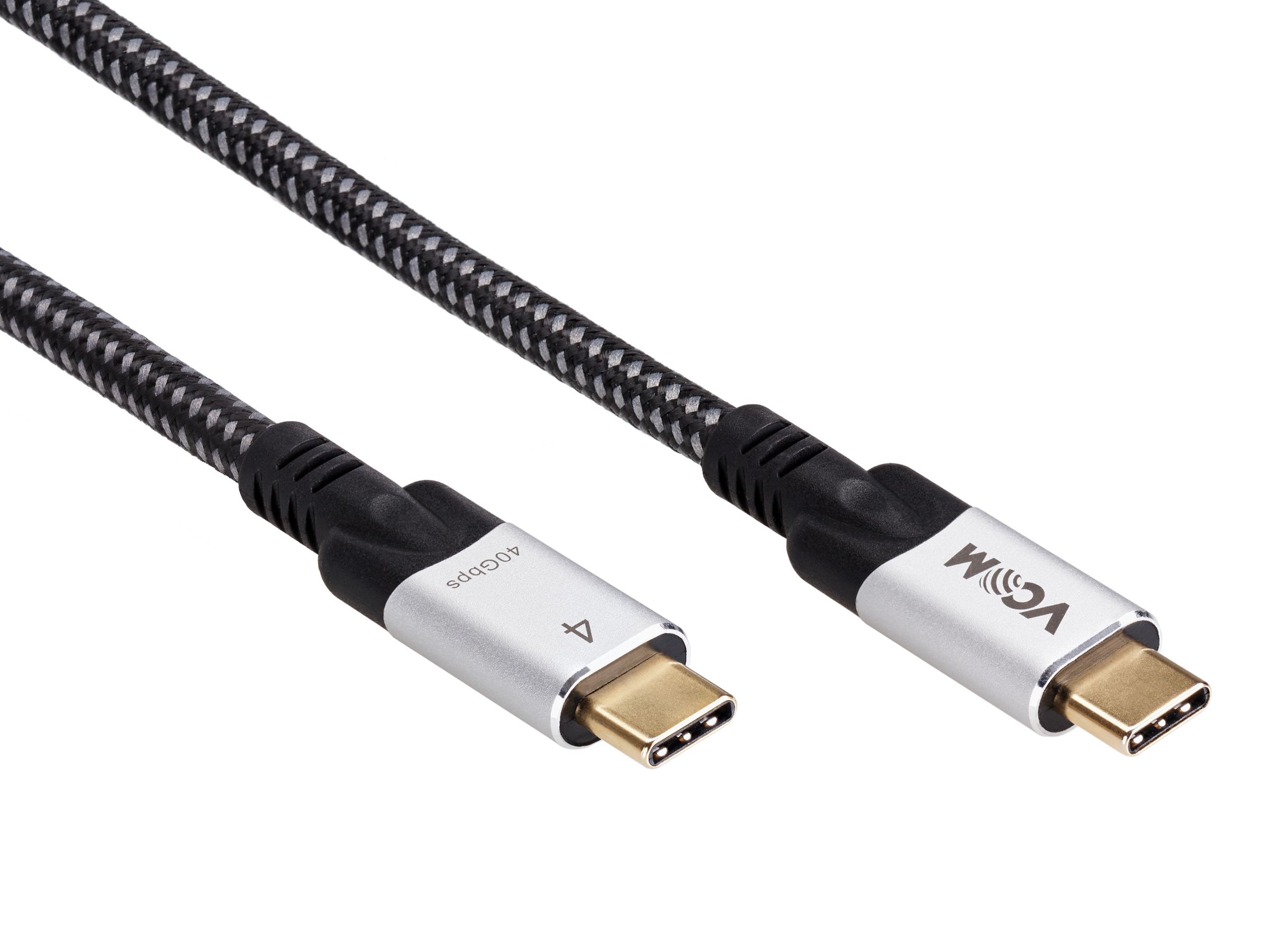 КабельUSB4TYPEC240WPowerDeliveryVCOM2метра5K60Hz8K30Hz/40GBps/5Aтокзаряда/совместимсThunderbolt3/проводникмедь/корпусметалл(CU560-2M)