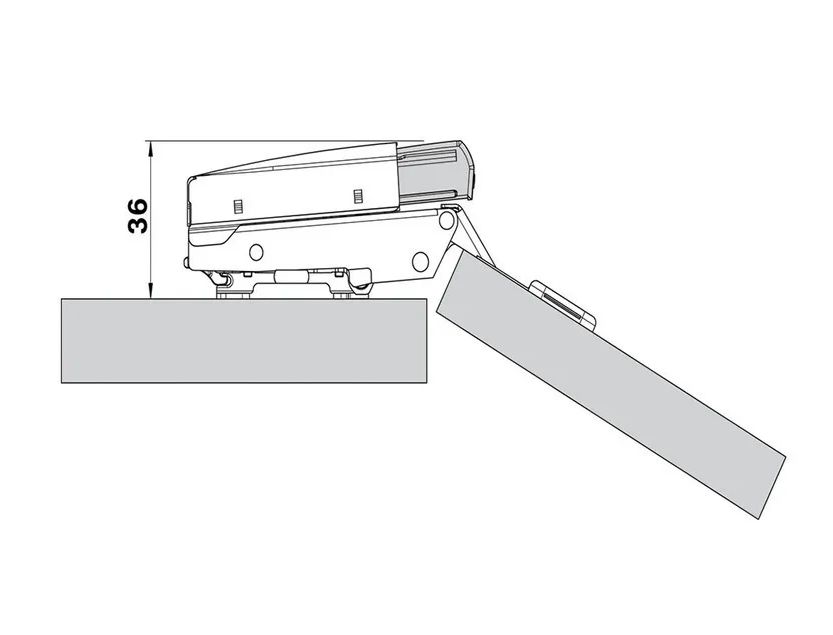 Доводчик blum. BLUMOTION 973a0500.01. Доводчик Blum для петли накладной 973a0500.01. 973a0500.01 Blum. Амортизатор доводчика Blum накладной на петлю