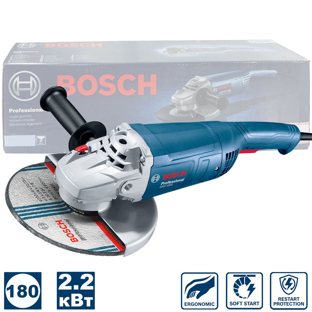 Угловая шлифмашина GWS 2200 Professional BOSCH (06018C00R0)