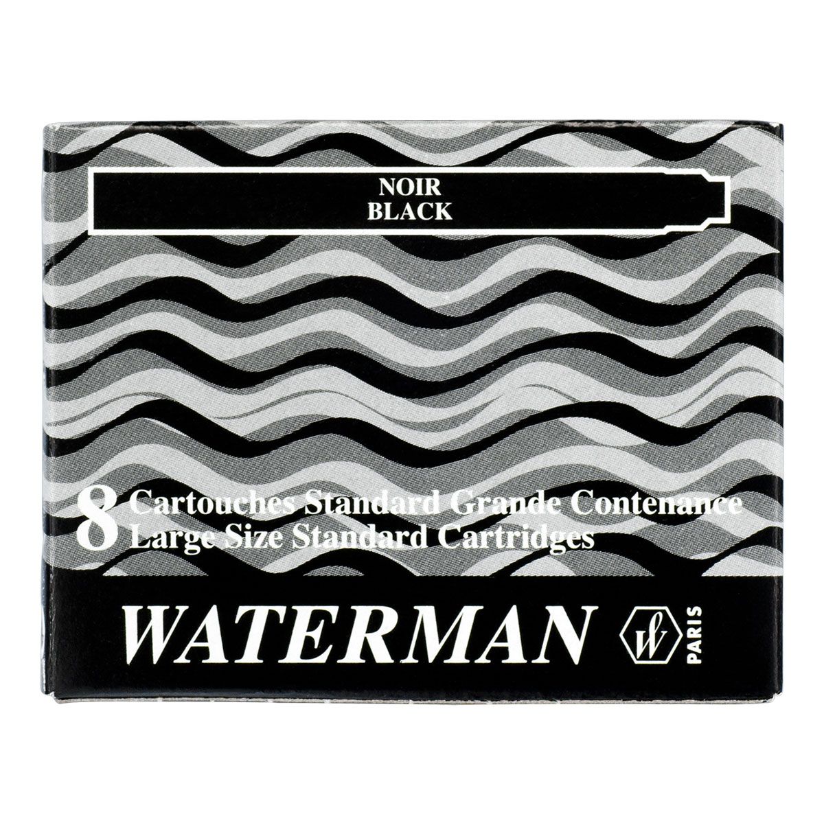 Картридж для перьевой ручки для перьевой ручки WATERMAN, черный, 8 шт