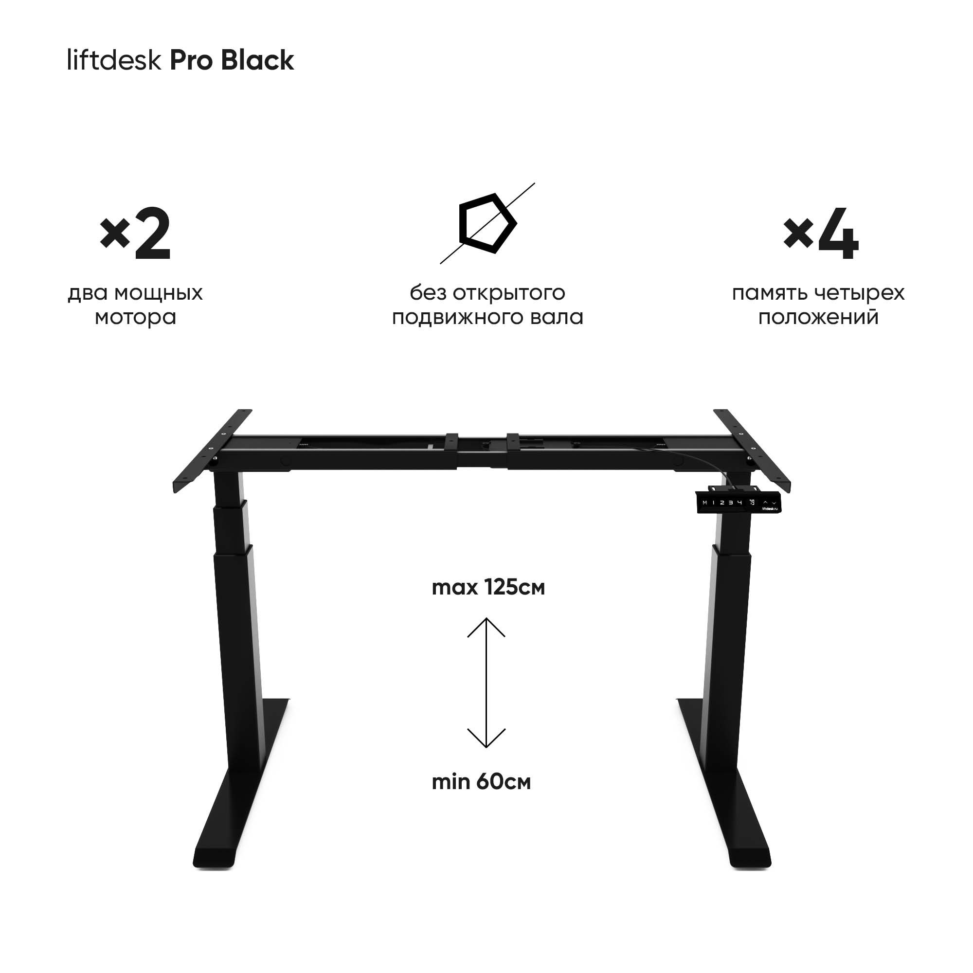 Подстолье для компьютерного стола с электроприводом, рама для стола  регулируемая по высоте, 2-х моторная liftdesk Pro, цвет черный - купить с  доставкой по выгодным ценам в интернет-магазине OZON (733161285)
