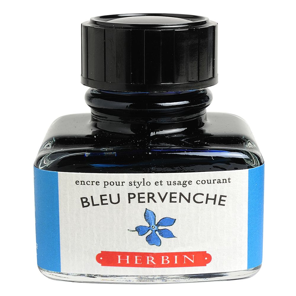 Чернила в банке Herbin, 30 мл, Bleu pervenche Голубой барвинок