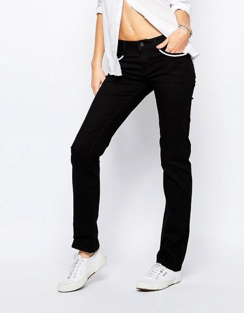 Черные джинсы для девочек