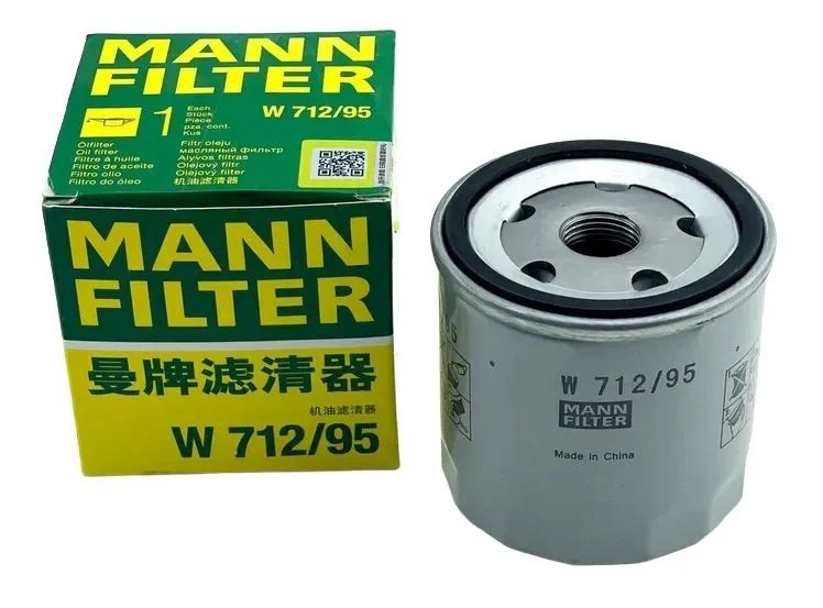 MANN FILTER Фильтр масляный арт. W712/95, 1 шт.