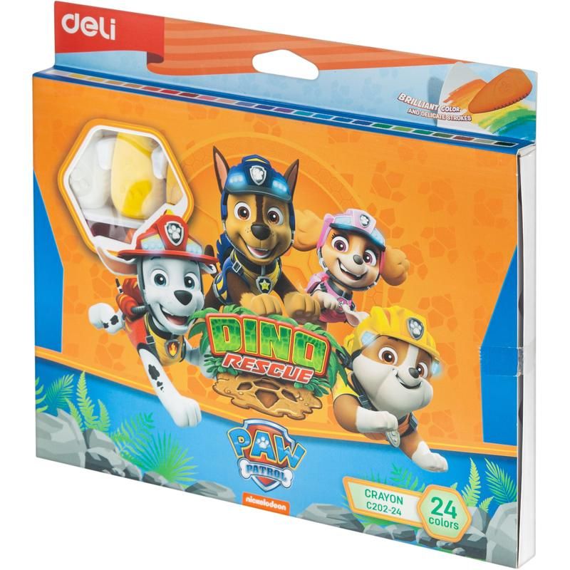 Набор восковых мелков для рисования Deli Paw Patrol, 24 цвета