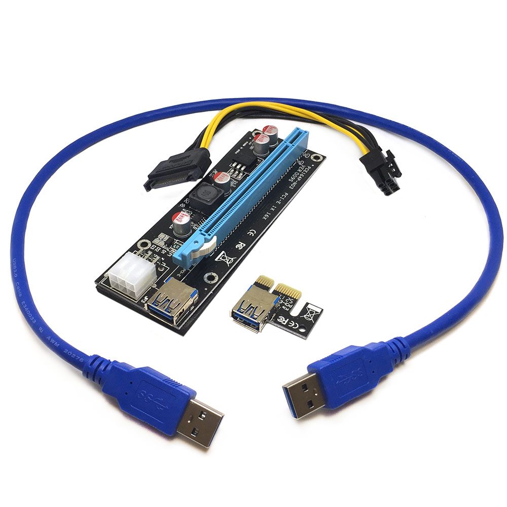 Переходникудлинитель (Riser) PCI-Ex1 (M) -> PCI-Ex16 (F) Espada EPCIeKi...