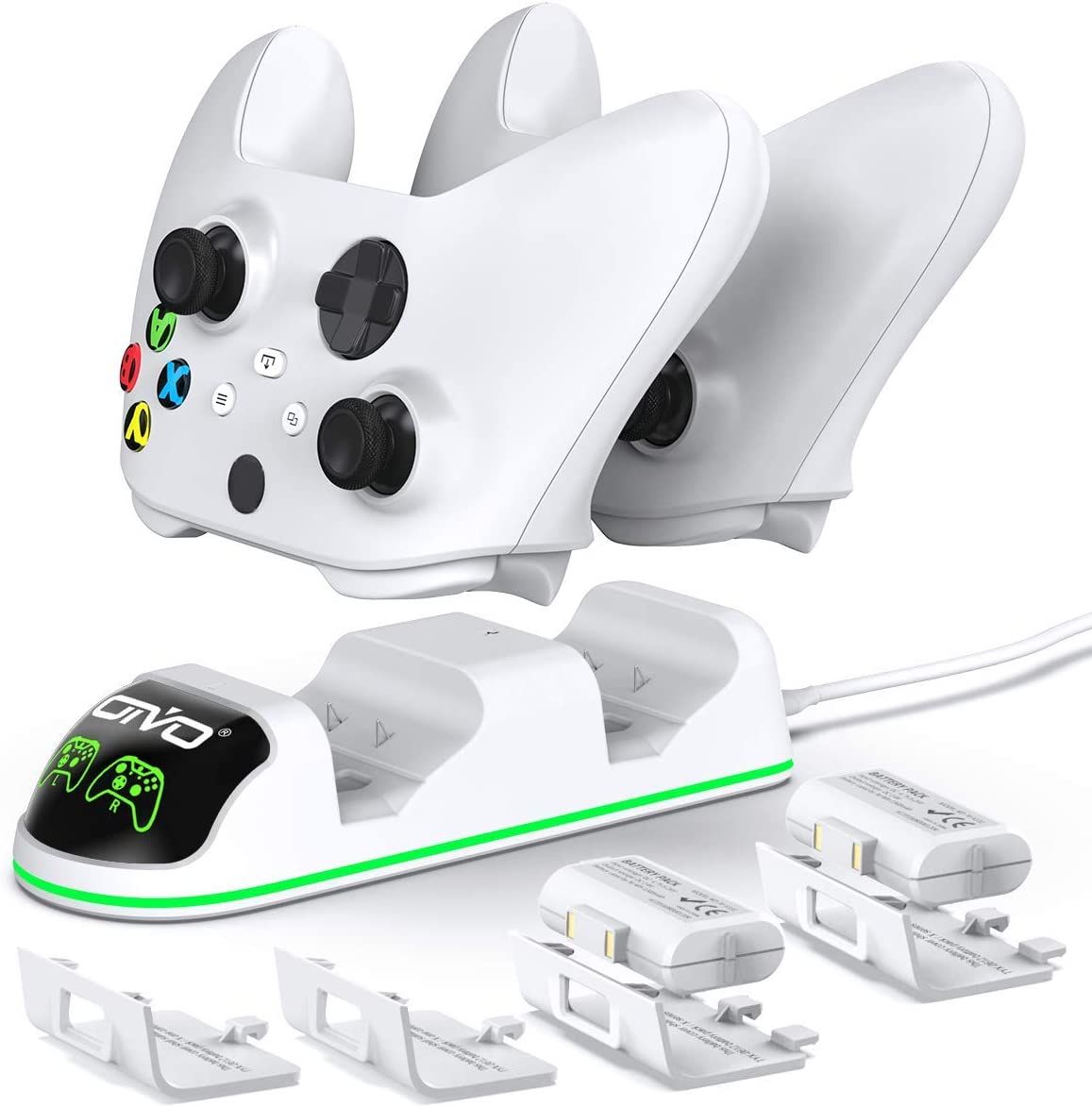 Зарядная станция Xbox Series S/X - Xbox One OIVO Charging Dock+2 шт АКБ 1300mAh (IV-X131W) белый