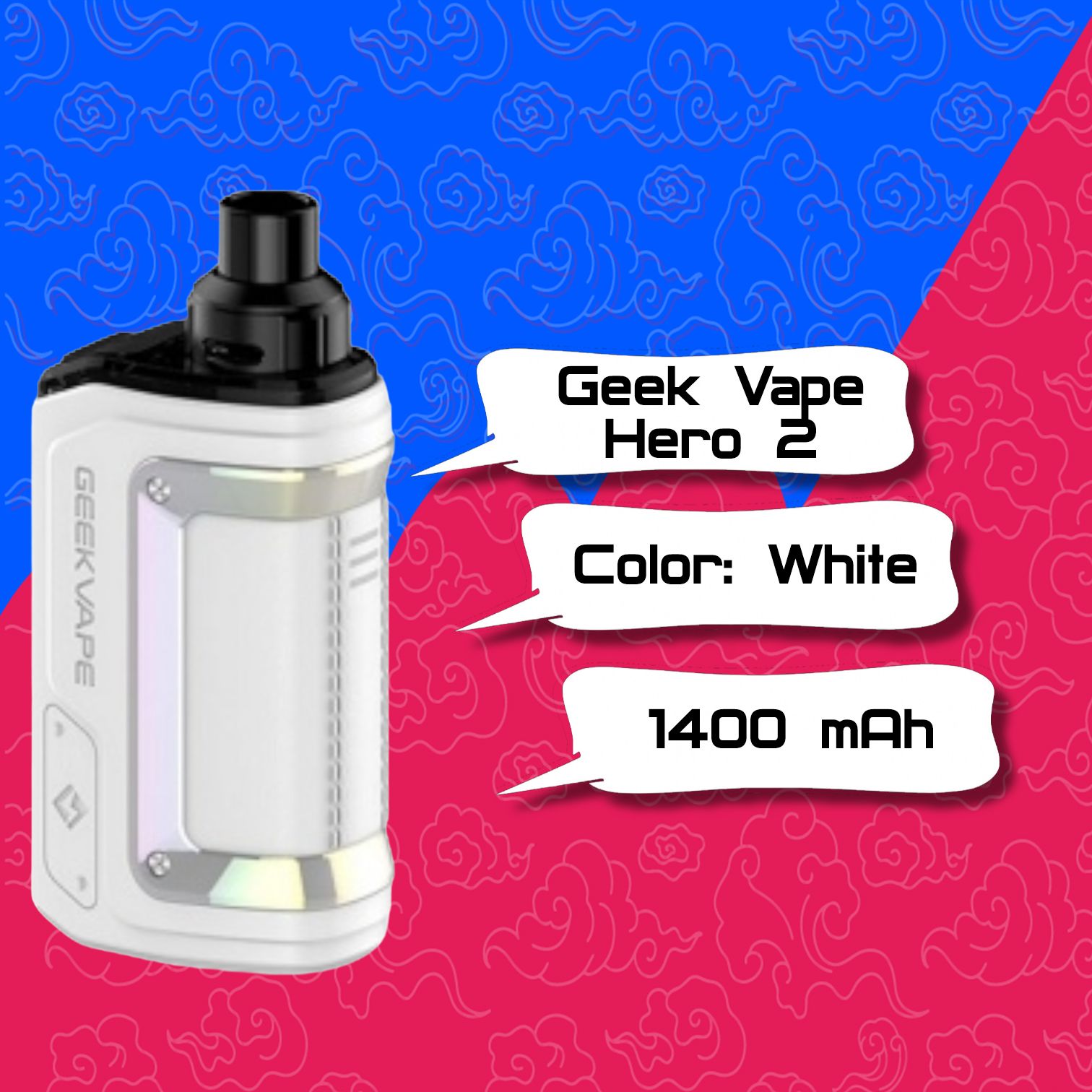 Geek Vape Hero 2(h45) 1400mah pod Kit White. Набор Geek Vape Hero 2(h45) 1400mah pod Kit Crystal Blue. Набор Geek Vape Hero 2(h45) 1400mah pod Kit Blue.
