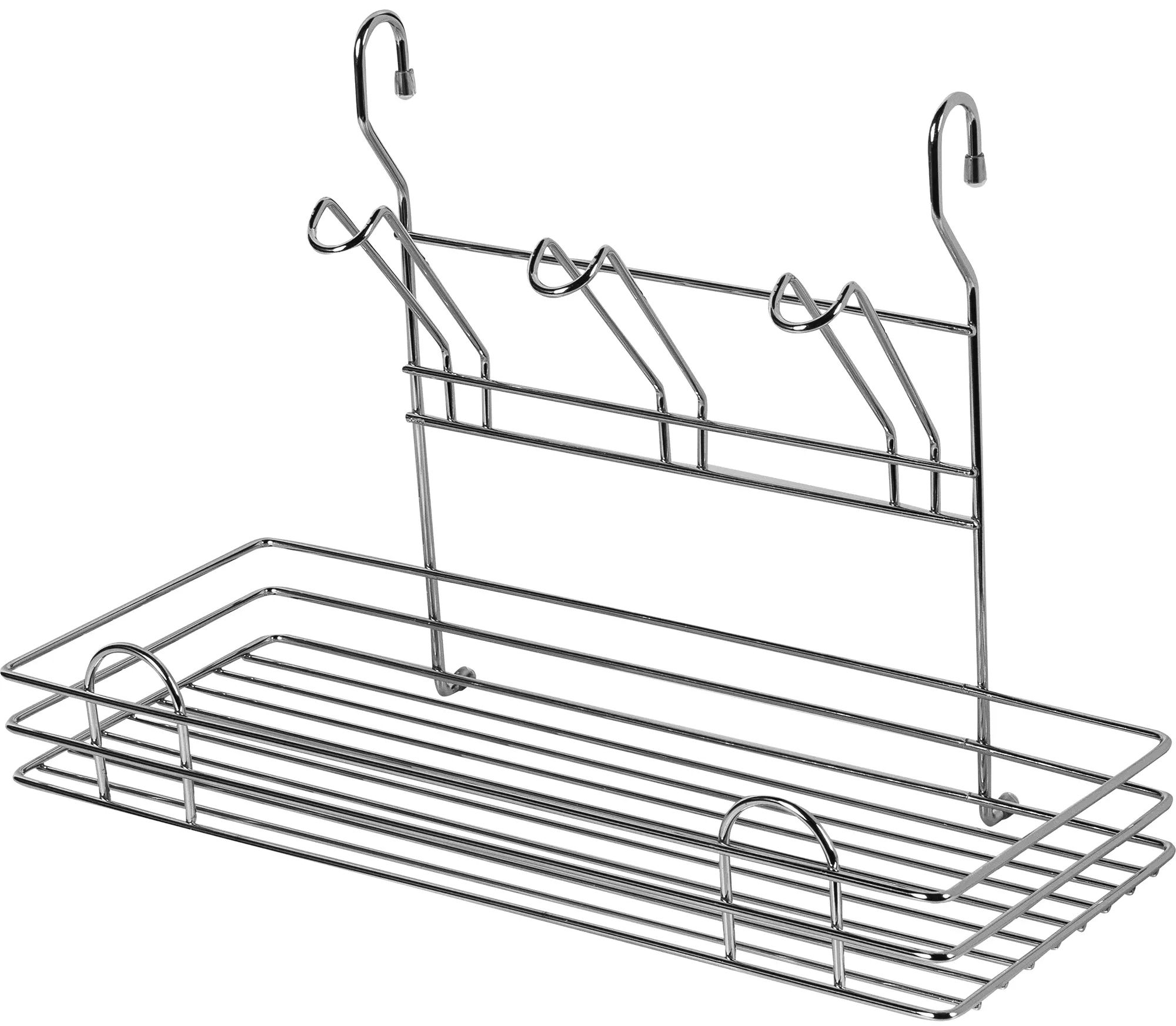 Полка двухъярусная универсальная Delinia 30x14.5x34 см, хром