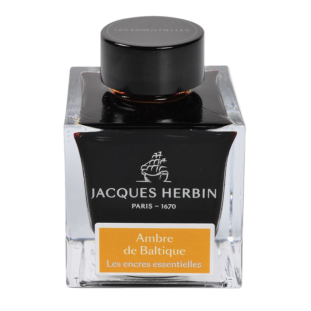 Чернила в банке Herbin Prestige, 50 мл, Ambre de Baltique Балтийский янтарь