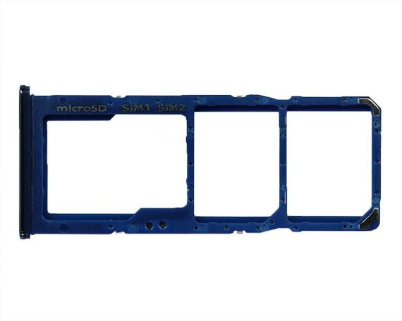 Держатель SIM Samsung A70 (2 SIM) синий