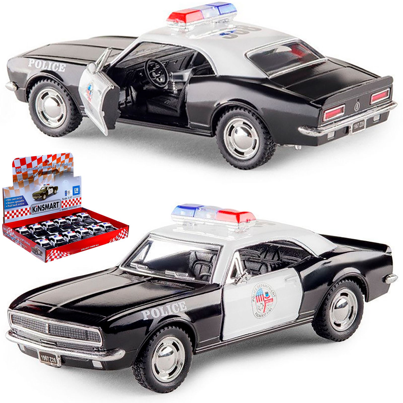 Металлическая машинка игрушка 1:37 1967 Chevrolet Camaro Z/28 Police ( Шевроле Камаро Полицейская), инерционная, 12,5 см. - купить с доставкой по  выгодным ценам в интернет-магазине OZON (845572184)