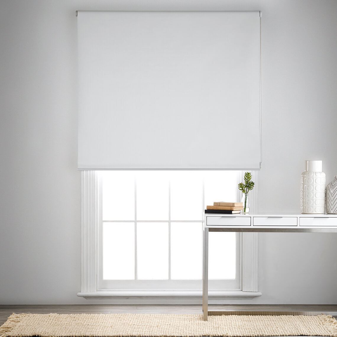 Штора рулонная блэкаут Эскар 50x160 см белая White