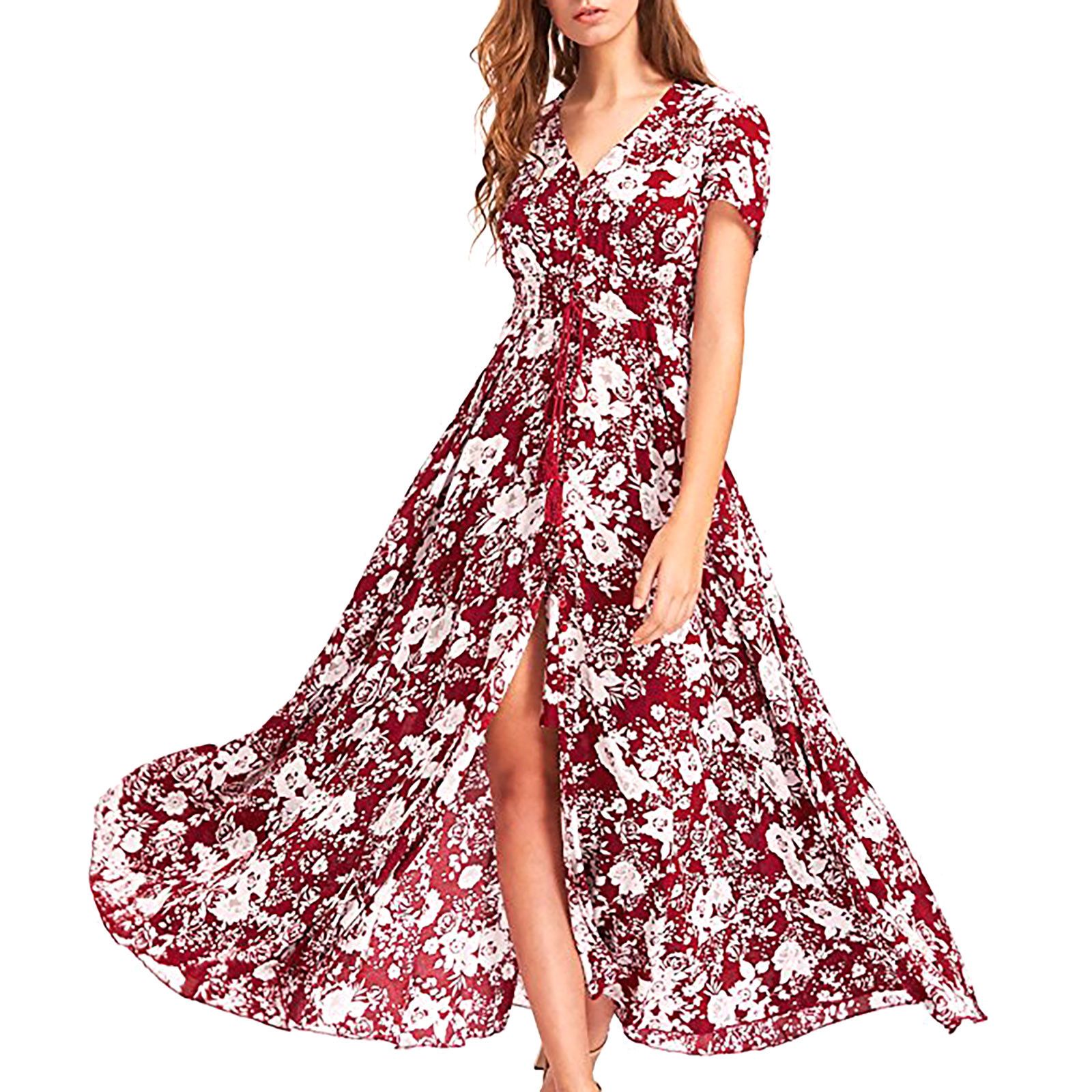 Платья с длинным рукавом с цветочным принтом
