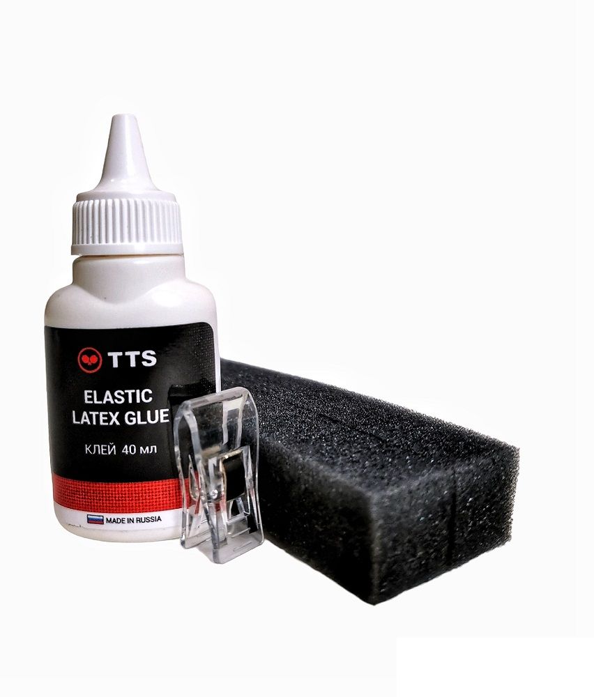 Клей для накладок Elastic latex Glue 40ml. Клей TTS Ultra FX. Комплект TTS старт.