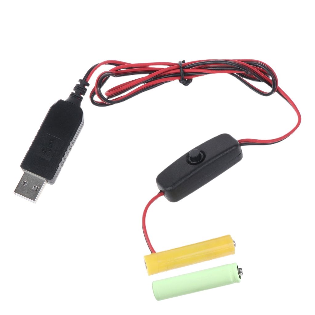 USB-3В(2x1,5В)LR03AAAКабель-заглушкадляаккумуляторасвключеннымсветодиодныминдикаторомрадиоприемникадистанционнымуправлением