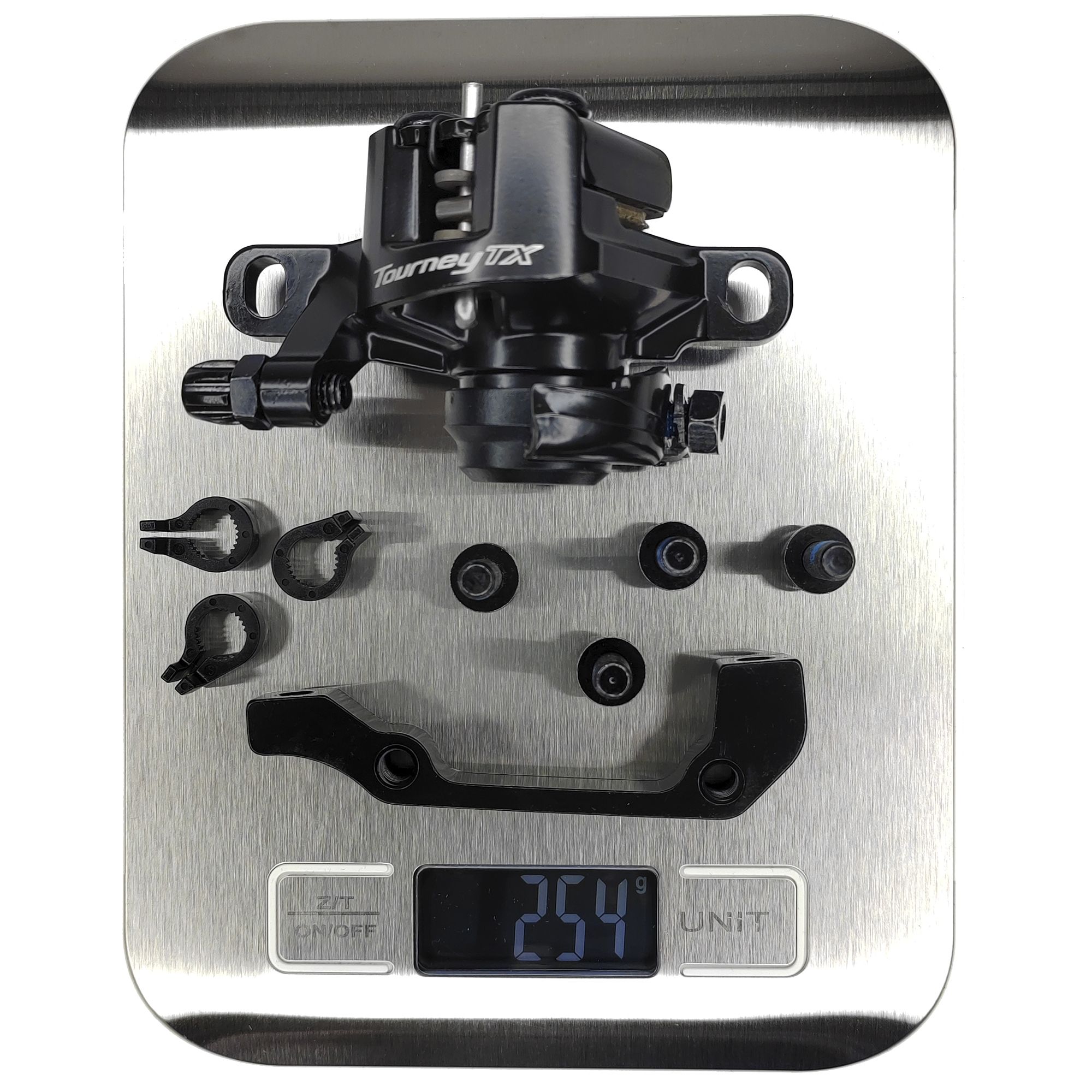 Shimano Тормоза для велосипедов BR-TX805, с адаптером, болтами и колодками, R160/F180, черный — Товары для велоспорта