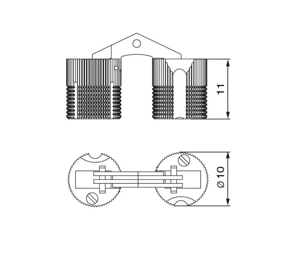 Петля ломберная цилиндрическая d10