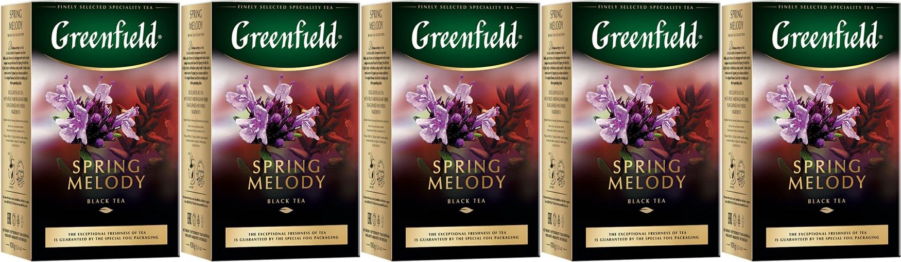 Гринфилд спринг мелоди вкус. Чай черный Greenfield Spring Melody листовой 100 г. Чай черный байховый Гринфилд спринг Мелоди 25 пак. Spring Melody перевод