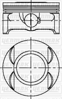 Поршень в сборе порш.+кольца d80.5 STD Opel Astra/Vectra 1.8i 16V X18XE/Z18XER 98>