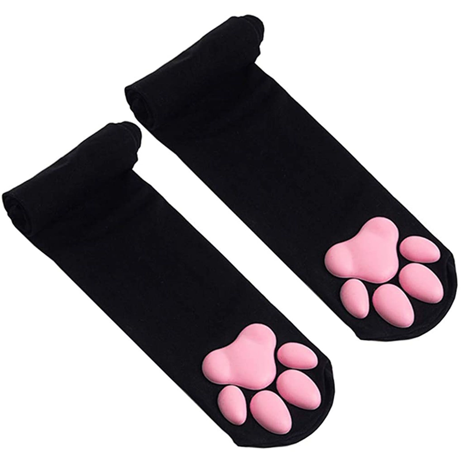 Long Socks Cat Paw Socks Knee