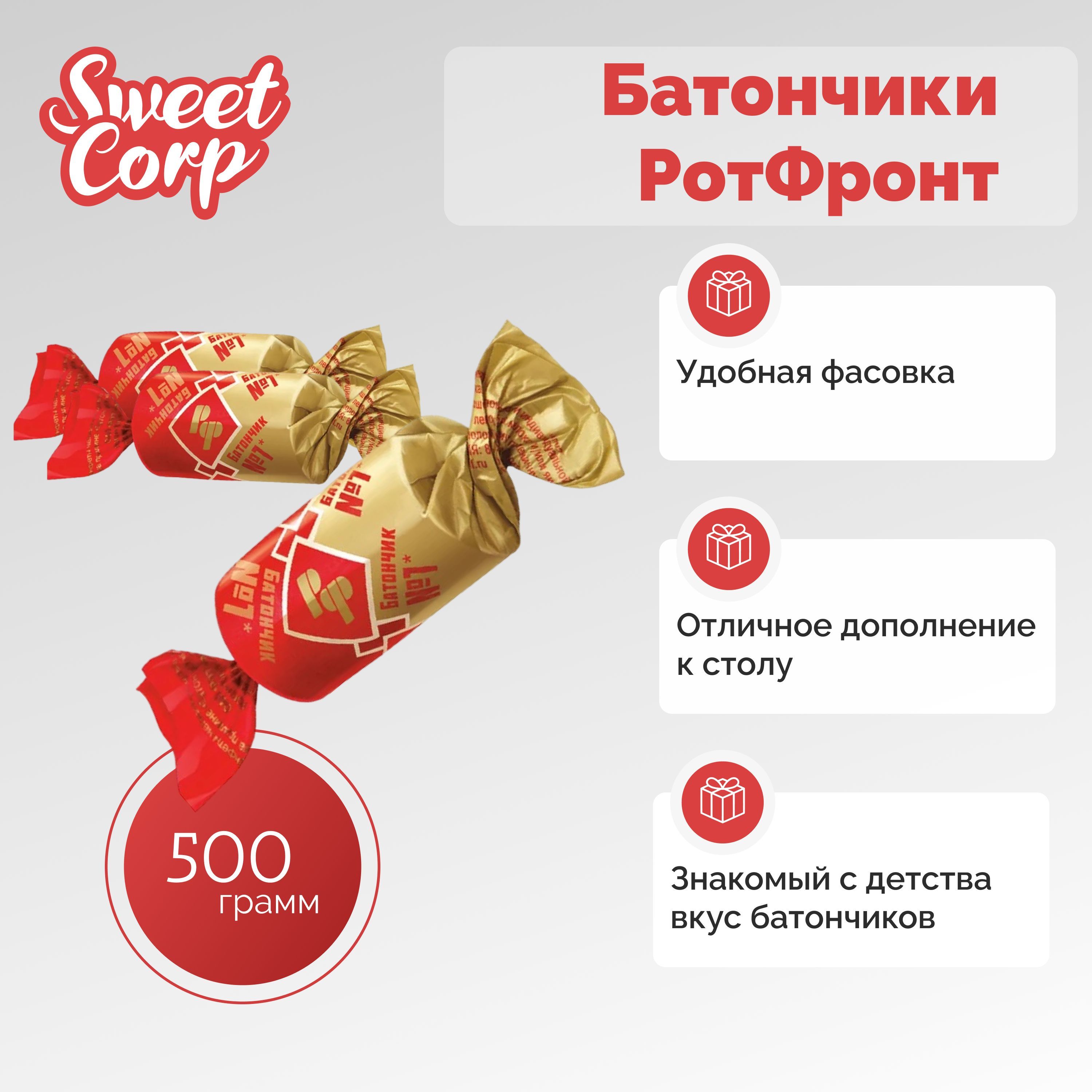 Конфеты батончики рот фронт