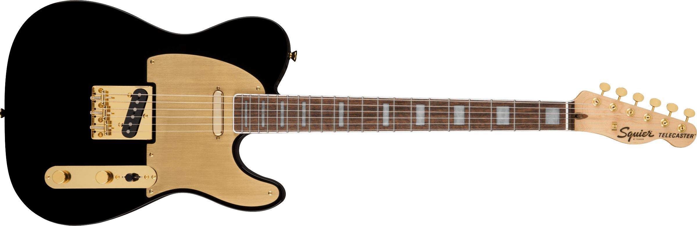 Squier by Fender 40th Anniversary Telecaster Gold Edition Black 6 4 4 OZON 1429899386