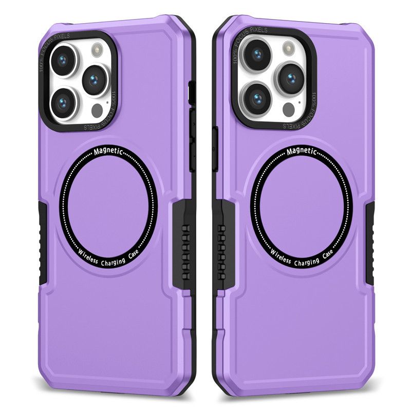 ПрименимокIphone14proMaxМагнитнаябеспроводнаязарядкасзащитойотпадения,фиолетовый