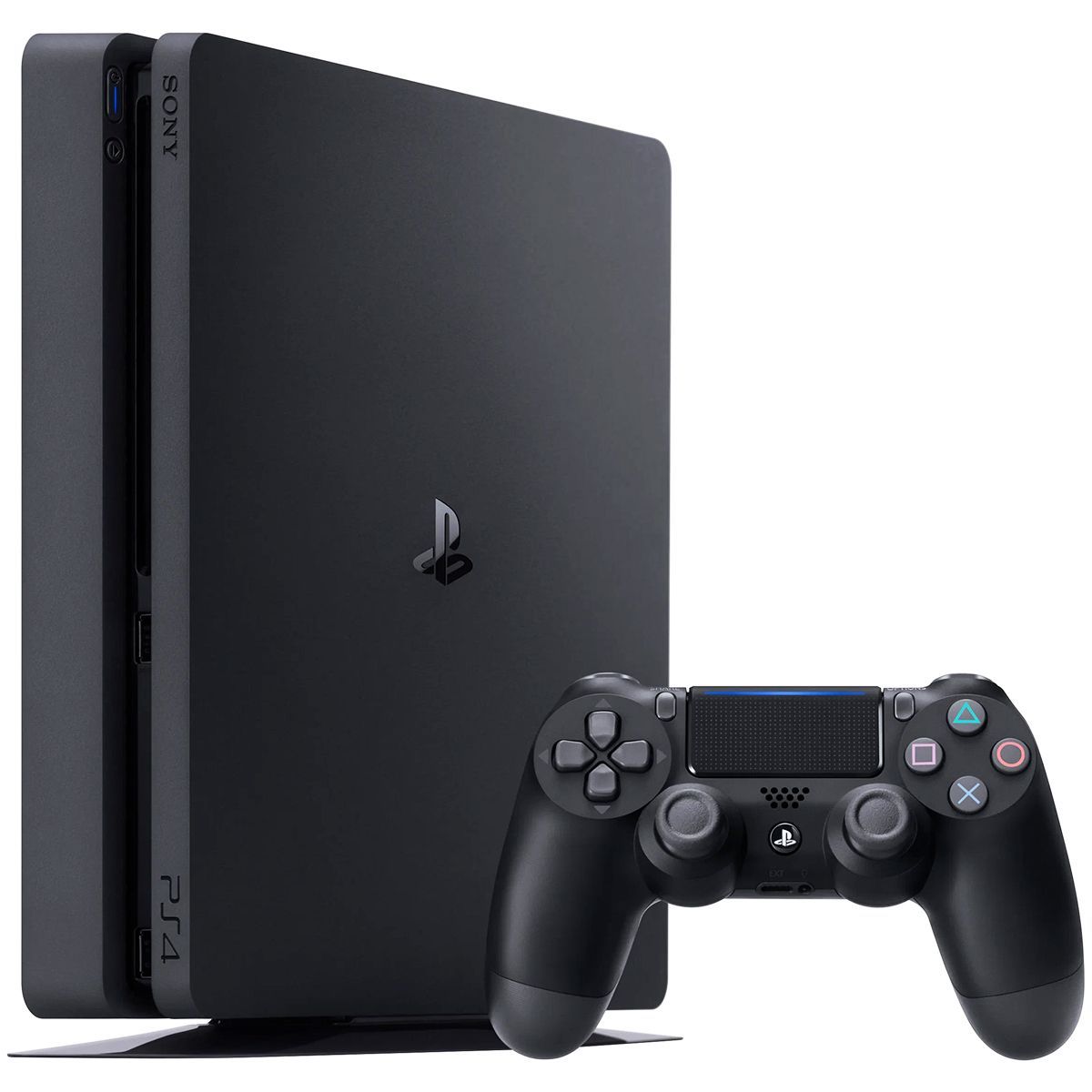 ИгроваяприставкаSonyPlayStation4Slim500ГБ,одинконтроллер,поддержкарусскогоязыка(соптическимприводом)