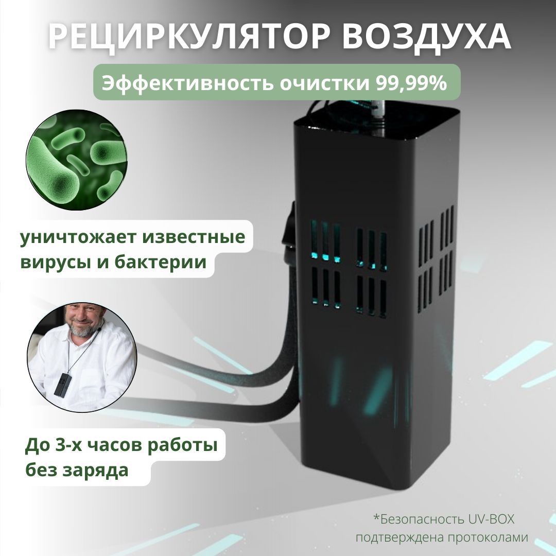 Очиститель воздуха Uv-box, черный - купить по выгодным ценам в  интернет-магазине OZON (906941686)