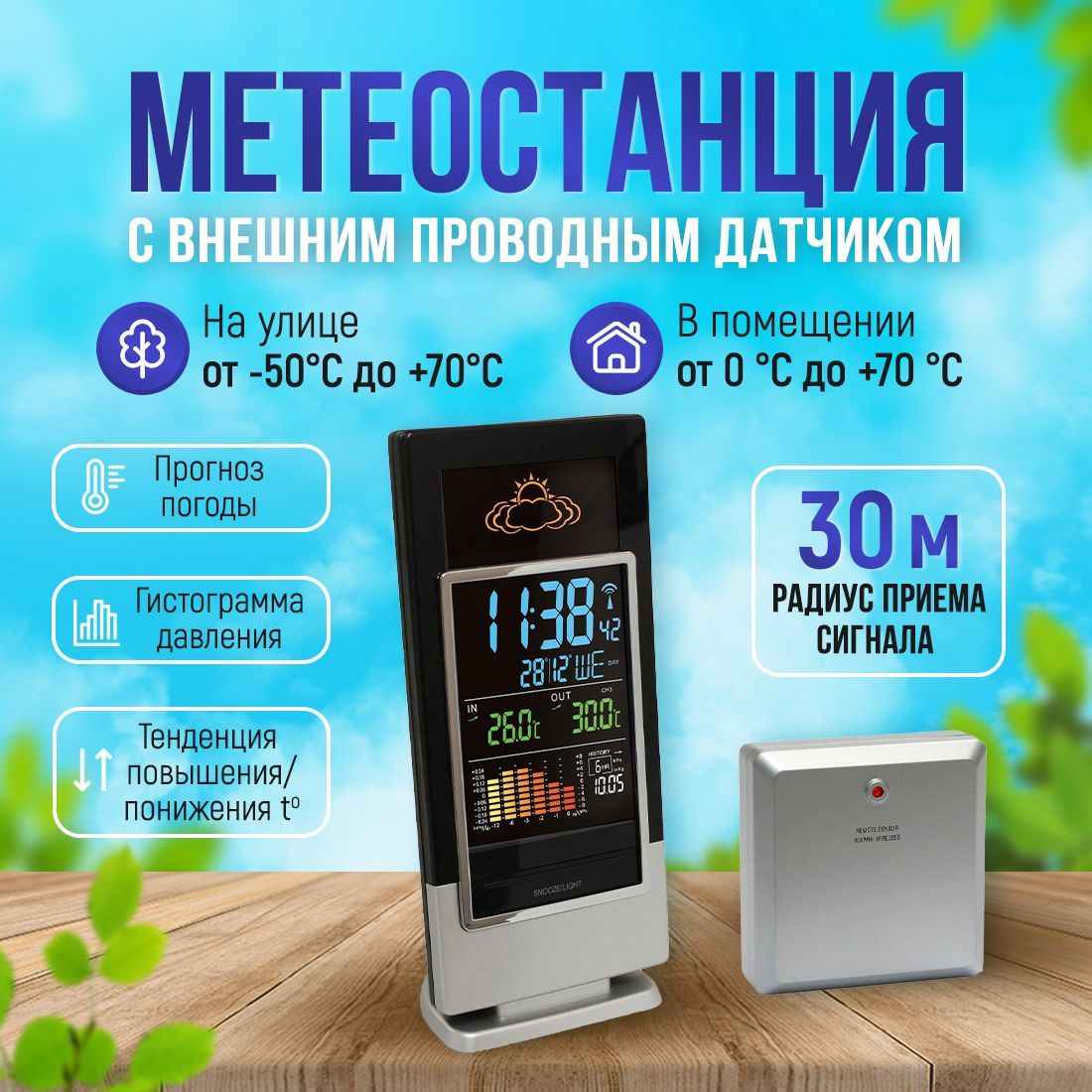 Метеостанция Meteo Guide MG 01307 купить по выгодной цене в  интернет-магазине OZON (178747481)