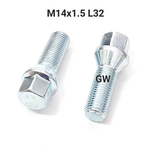 Болты конусные М14х1.5 L32 мм для Audi, Skoda, VW (10шт.)