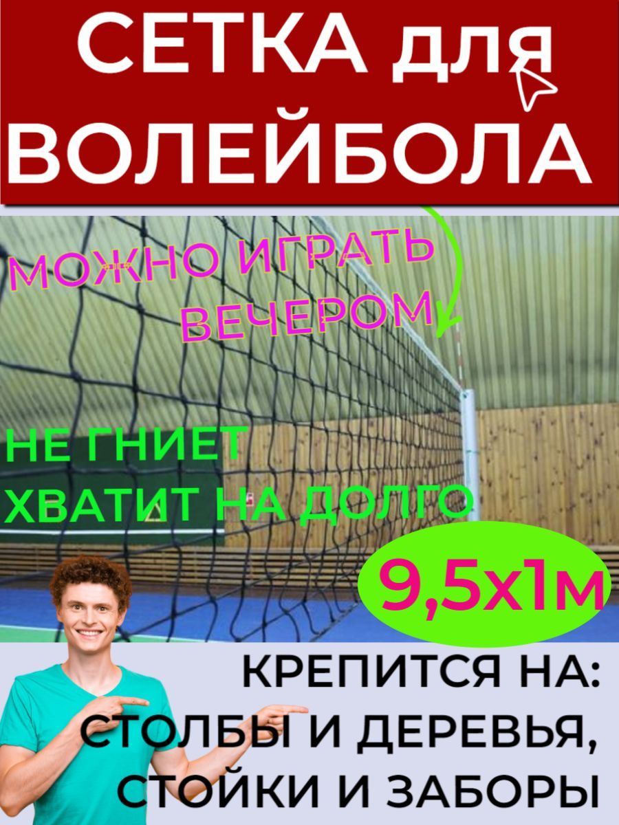 Сетка для волейбола (не KV.REZAC) для проведения тренировочного процесса в  спортивных школах и секциях. - купить в интернет-магазине OZON с быстрой  доставкой (1473962538)