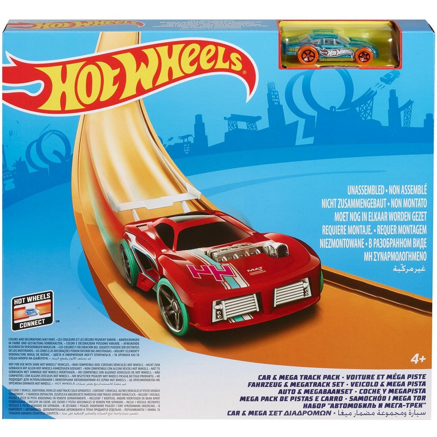 Набор Hot Wheels Автомобиль и мега-трек FTL69 - купить с доставкой по  выгодным ценам в интернет-магазине OZON (1282936434)