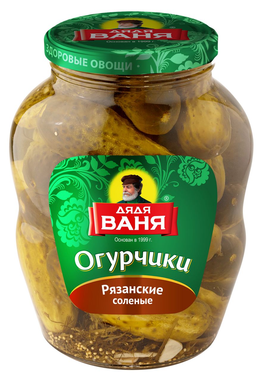 Огурцы Дядя Ваня Рязанские соленые 1,8 кг