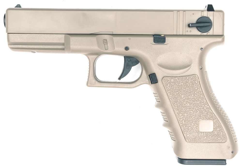 Страйкбольный пистолет Cyma Glock 18C, электро, tan (cm030tn)