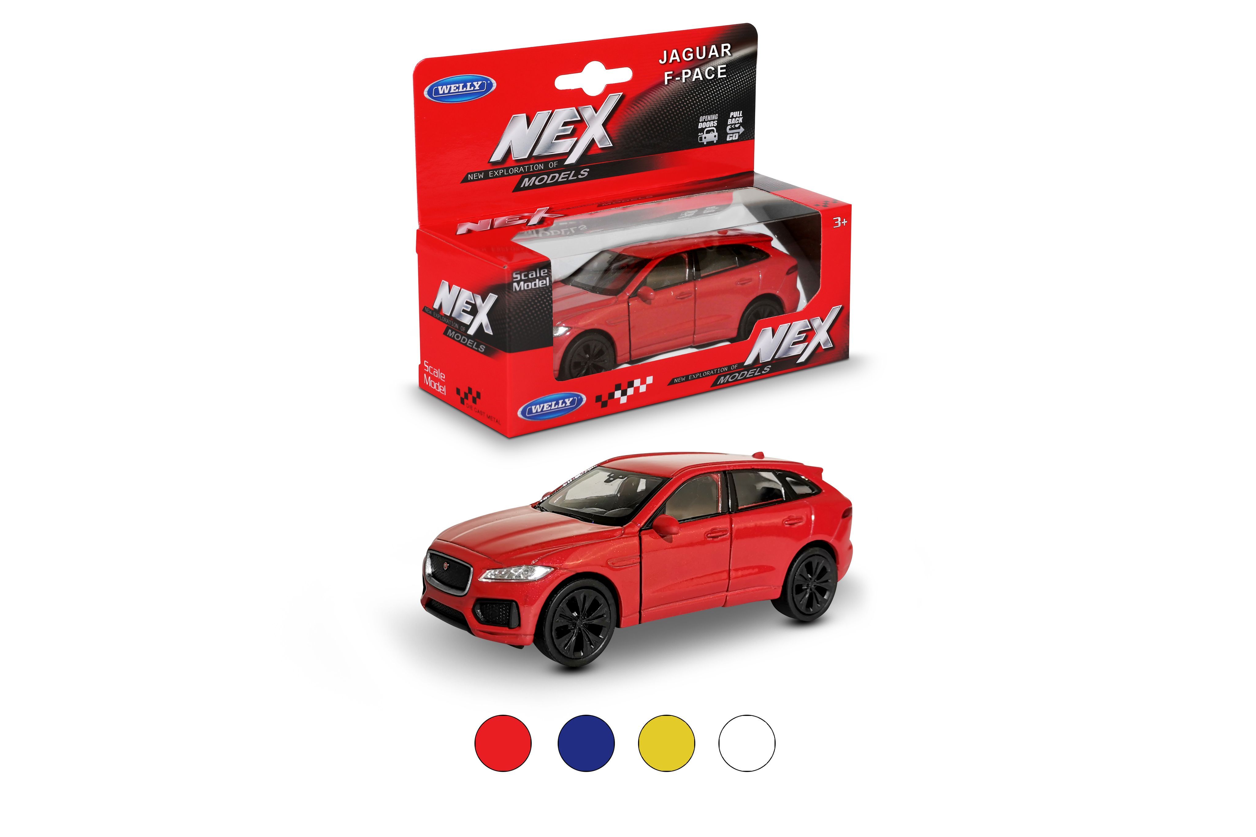 Машинка WELLY JAGUAR F-PACE / модель машины 1:38 с пружинным механизмом /  цвет в ассортименте - купить с доставкой по выгодным ценам в  интернет-магазине OZON (1070582444)