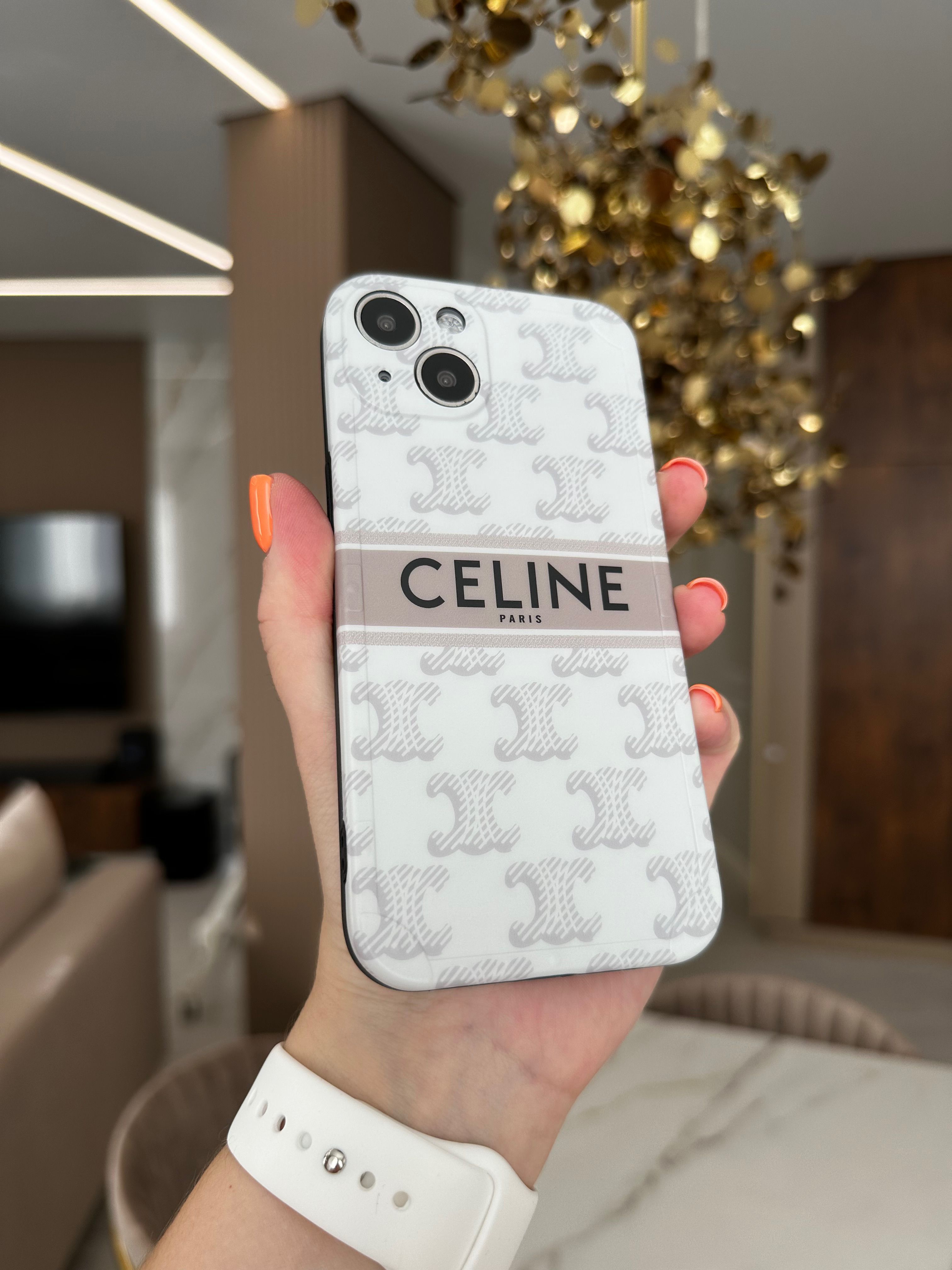 Чехол для iPhone 13 Celine White - купить с доставкой по выгодным ценам в  интернет-магазине OZON (1144431299)