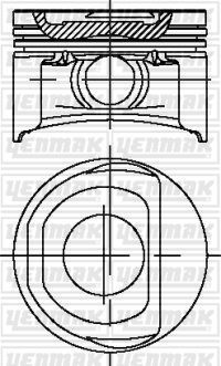 Поршень в сборе поршень+кольца d72 STD Fiat Punto 350 A1.000 05> std