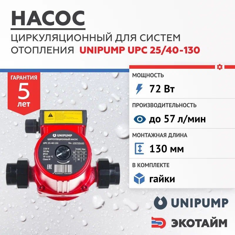 Unipump Upc 25 40 130 Купить