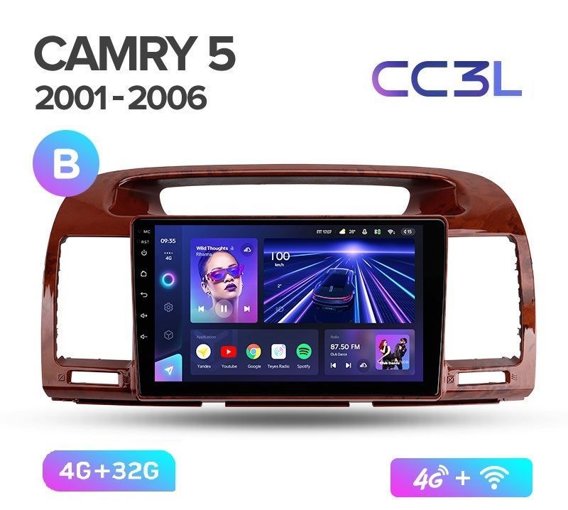 МагнитолаTEYESTOYOTACAMRY302001-2006г.CC3L4/32ГБAndroid10,8-ядерныйпроцессор,IPSэкран,DSP,4Gмодем,чип-усилительEN7388,радиочипSI4755