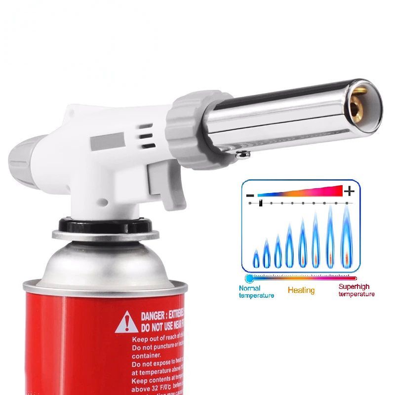 Газовая горелка с пьезоподжигом насадка на цанговый баллон / туристическая горелка