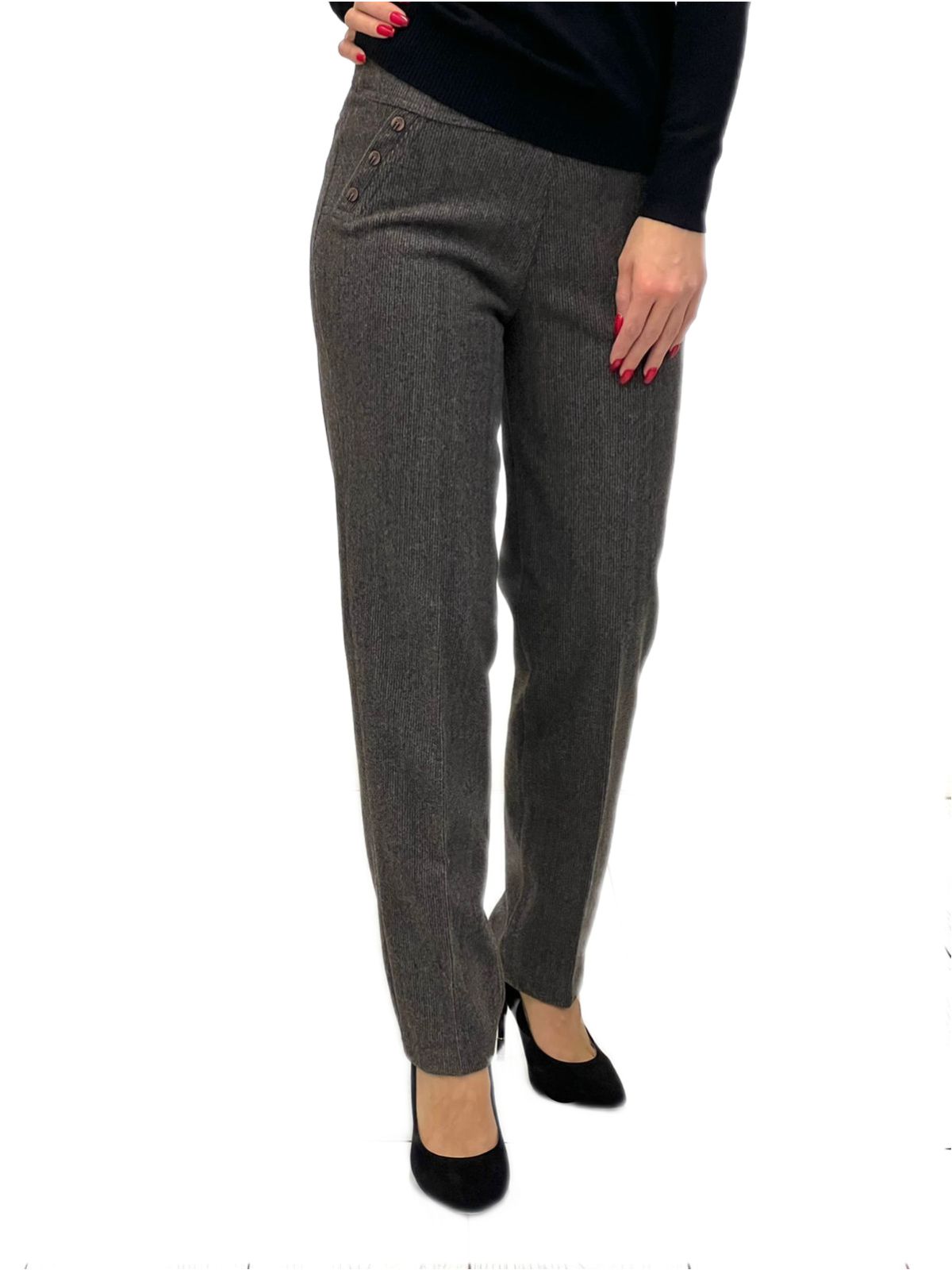 Pantalon Gris Oxford Mujer