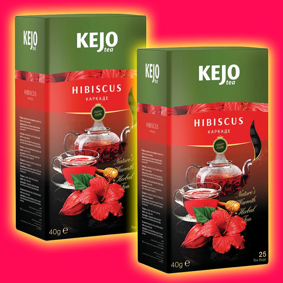 Чай в пакетиках HIBISCUS (КАРКАДЕ) 2 по 25 пак / KEJO (КЕЖО)