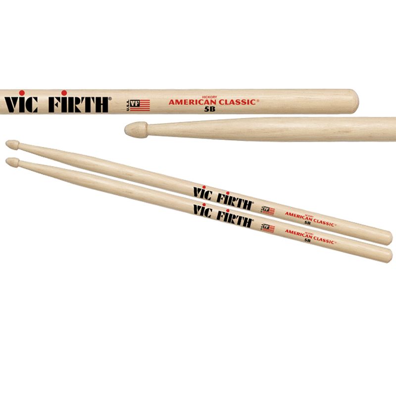 VIC FIRTH American Classic 5B барабанные палочки, орех, деревянный наконечник