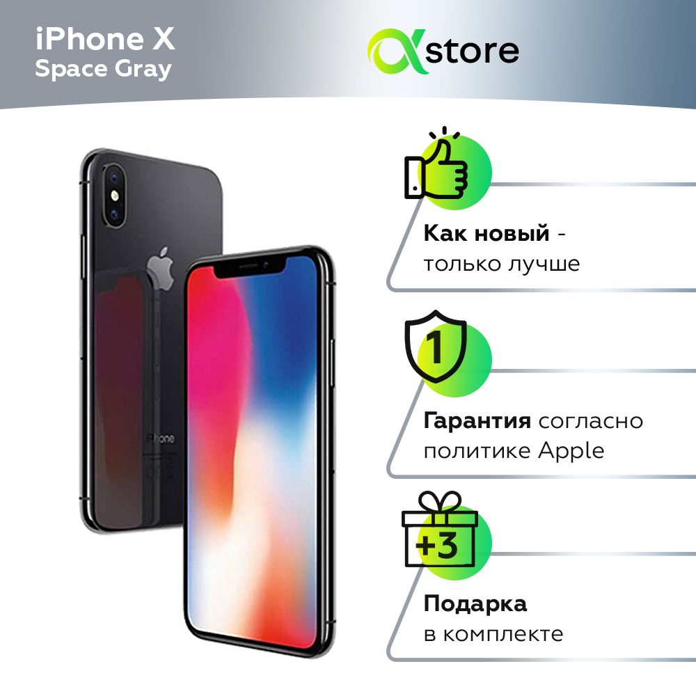 Смартфон Apple Apple iPhone X - купить по выгодной цене в интернет-магазине  OZON (1594608892)