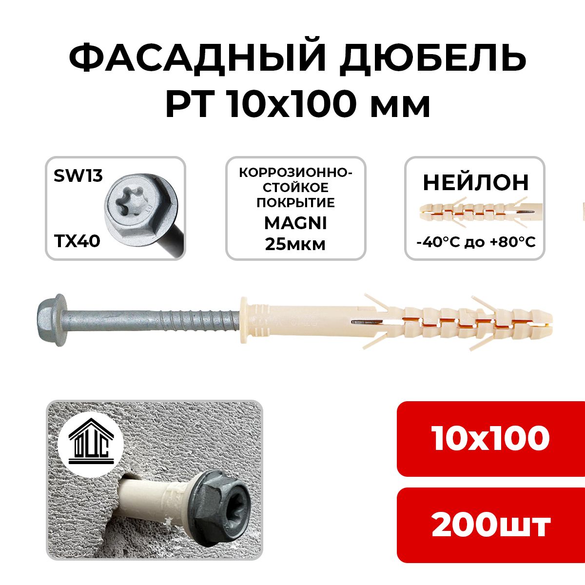 Характеристики дюбеля Характеристики дюбеля
