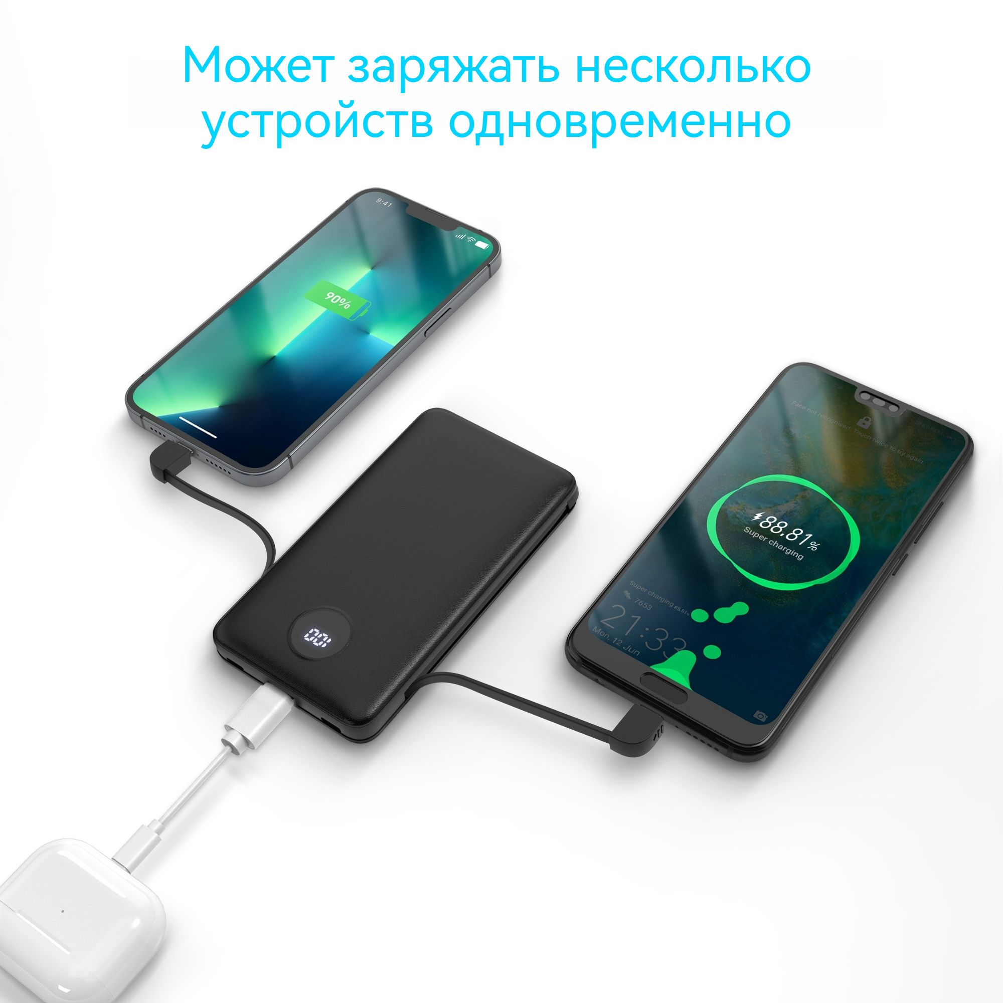 Внешний аккумулятор (Power Bank) TNTOR WT-H1029 - купить по выгодным ценам  в интернет-магазине OZON (1312705182)